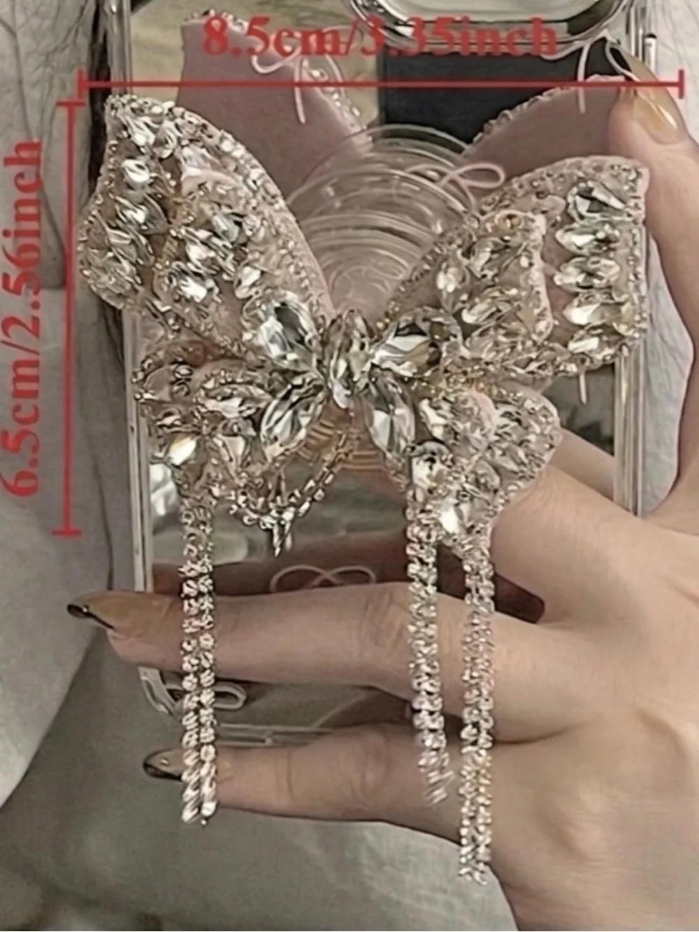 🦋 Crystal Embellished Pop Grip Butterfly Phone Holder 🦋